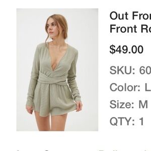 Urban Outfitters Hanna Twist-Front Romper